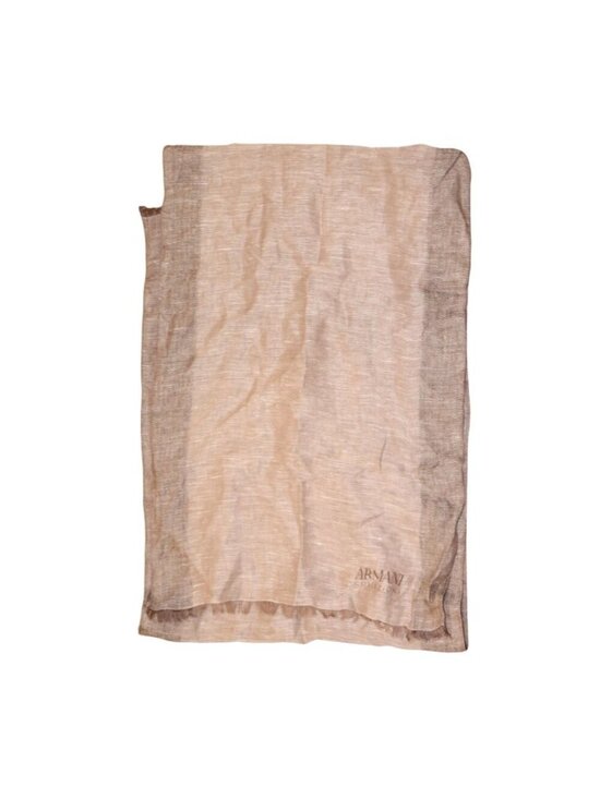 Armani Collezioni Accessories - Armani Collezioni Brown Linen & Cotton Blend Scarf NWT